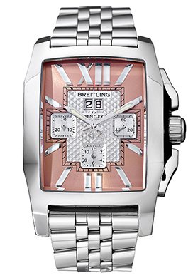 Breitling Bentley Flying B Chronograph Mens' Automatic Watch Stainless Steel Amber Dial A4436512-H531-982A