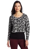 Kensie Girl Juniors Animal Print Cropped Pullover Sweater