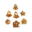 Olive Wood Complete 7-Piece Christmas Ornament Set. Nativity Story.