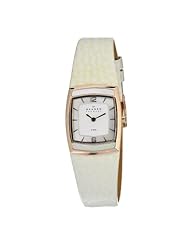 Skagen Womens 855SRLW Skagen Denmark Wo White Leather & Mother-Of-Pearl Inlay Watch