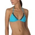 Xhilaration Turquoise Swim Top w/Wood Beads - L
