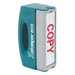 Xstamper "COPY" Title Eco-Stamp, Pre-inked/Re-inkable, 0.5 x 1.625 Inches, Red (4401)