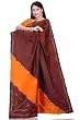Orange Brown Malai/Art Indian Silk Sari