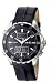 Ellesse gents black leather strap with black ana-digi dial watch