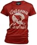 Arizona Cardinals Women's Retro Vintage T-Shirt (Radish, XX-Large)