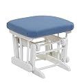 Dutailier Ultramotion Glide Ottoman - White/ Denim