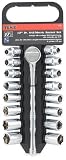SAE & METRIC SOCKET SET - 17 PC. 1/2 INCH DR.