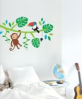 Forwalls Removable Jungle Friends Wall Decal Sticker