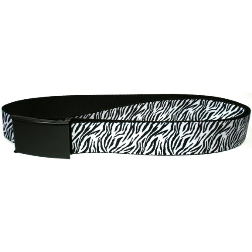 Zebra White Web Belt
