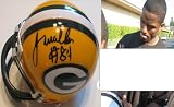 JAVON WALKER,GREEN BAY PACKERS,OAKLAND RAIDERS,FLORDIA STATE,SIGNED MINI HELMET WITH COA
