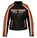 Harley-Davidson® Women's Vintage Cruiser Leather Jacket. Appliqués and embroideries on front, slee