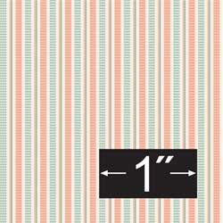 Grosgrain Peach Dollhouse Wallpaper.