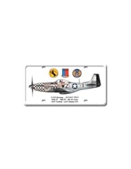 Home: P-51D Mustang Vintage Metal License Plate Sign Military 6 X 12 Steel Not Tin - The Vintage Sign Store