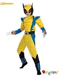 X-MEN Wolverine Deluxe Muscle Costume: Boy's Size 4-6