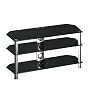 ST42B3CM Black 3 Shelf Glass Stand Suitable for LCD and Plasma up to 42"