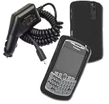 Black Silicone Skin Cover Case and Car Charger for Blackberry Curve 8300 8310 8330 8320