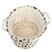 KINGSO Fabric Foldable Round Laundry Basket Hamper Closet Storage Bin Bag