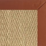 IMAGE OF Seashell Sisal Rug with Cocoa Designer Cotton Binding - 8x10