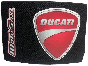 MoToSox - Rear Reservoir Brake Cover - Single Ducati "Shield" Logo in Red (Pack of 1)