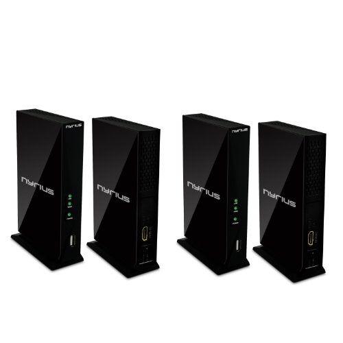 Nyrius ARIES Home HDMI Digital Wireless Transmitter & Receiver for HD 1080p Video Streaming with IR Remote Extender (NAVS500) - Bonus Pack of 2