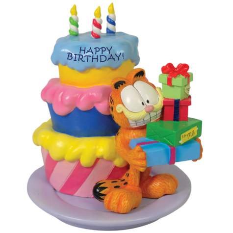 4.5 Inch Happy Birthday! Garfield Collectible Figurine Statue