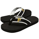 MLB Pittsburgh Pirates Black Basic Unisex Flip Flops (X-Small)