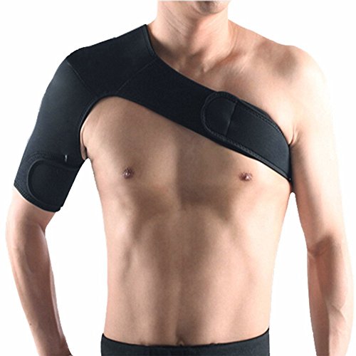 Ueasy light weight adjustable gym sports single shoulder brace su…