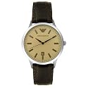 Emporio Armani Men's Stainless Steel and Brown Leather Watch #AR2428
