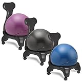 Sivan Balance Ball Chair with Ball and Pump (Purple)