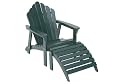 Jack Post Jennings JN-22H Adirondack Chair & Ottoman Painted Green