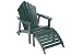 Jack Post Jennings JN-22H Adirondack Chair & Ottoman Painted Green