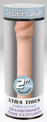 TLC CyberSkin Xtra Thick Vibrating Transformer Penis Extension - 2