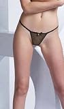 Black Sheer Thong O/S