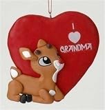 Rudolph The Reindeer I Love Grandma Christmas Ornament To Personalize