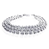 Sterling Silver Three Row Bracelet 7