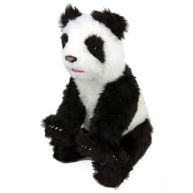 WowWee Alive Panda Bear Cub Plush Robotic Toy in Black/White