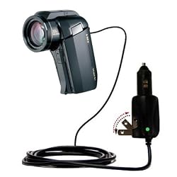 Car and Home 2 in 1 Combo Charger for the Sanyo Camcorder VPC-HD1010 VPC-HD1000 - uses Gomadic TipExchange Technology