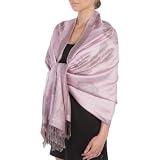 Lightweight Two Tone Rose Floral Design Pashmina Fringe Scarf / Stole / Wrap ( Choose from 20 Colors )