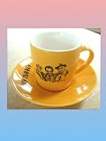 Review BURSTING MEMORABILIA  / ONLY FOOLS AND HORSES Trotters YELLOW ESPRESSO CUP AND SAUCER
