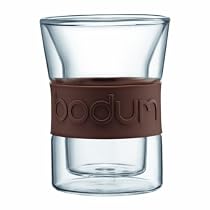 bodum PRESSO シリコンバンド付ダブルウォールグラス 0.2L BR 2個セット 10952-906