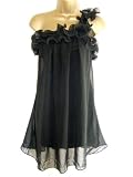 Chiffon One Shoulder Evening Dress – Size 12 – £29.95