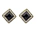 Luxury Vintage Square Crystal Flower 18k Gold Plated Earrings Stud Women Jewelry Earnuts 1051 (1053)