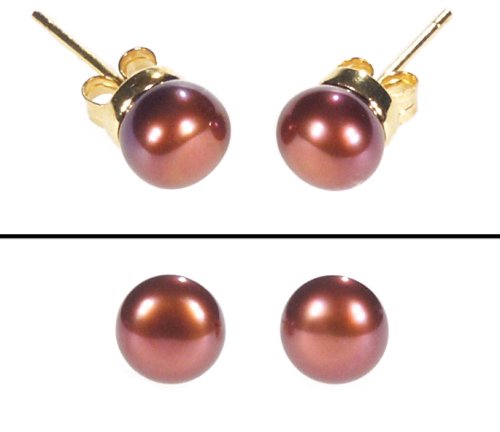 Chocolate Freshwater Cultured Pearl 16