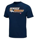 NFL Denver Broncos Control Clock Short Sleeve T-Shirt, Ash Navy Heather
