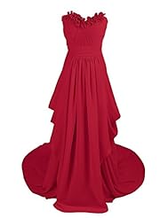 A-line Floor Length Mesh Pleated Lace Chiffon Scoop Neck Bridesmaid Dress 