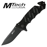 M-Tech Folding Knife Tactical Rescue Black