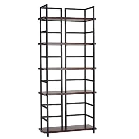 Connections Bookcase with Dakka Shelves in Powder Coated Black