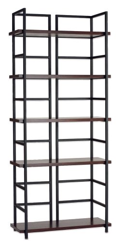 Connections Bookcase with Dakka Shelves in Powder Coated Black