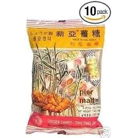 Ting Ting Jehe Chewy Ginger Candy Value 10 Packs - 10x7 Oz