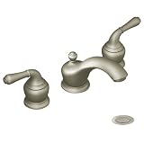Moen T4570BN Monticello Two-Handle Low Arc Bathroom Faucet, Brushed Nickel